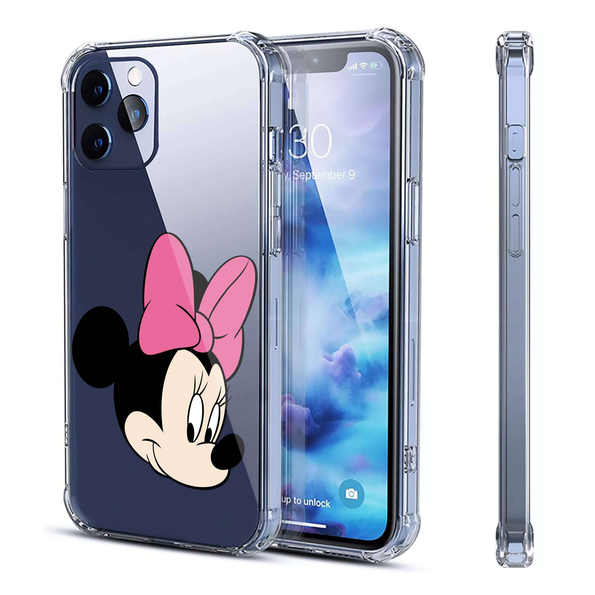 （画像用） ミッキーマウス Mickey Mouse 【iPhone 12シリーズ対応】透明スマホケース（クリアソフトケース）